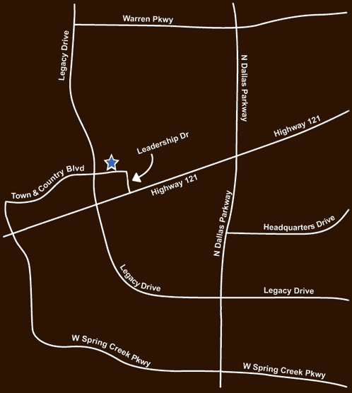 Map to Stonebriar Vets
